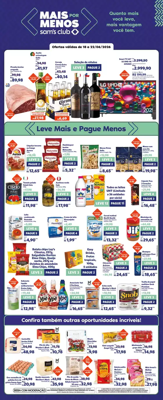 Catálogo Sam's Club | Melhores ofertas e descontos | 2026-06-18T00:00:00.000Z - 2026-06-22T00:00:00.000Z