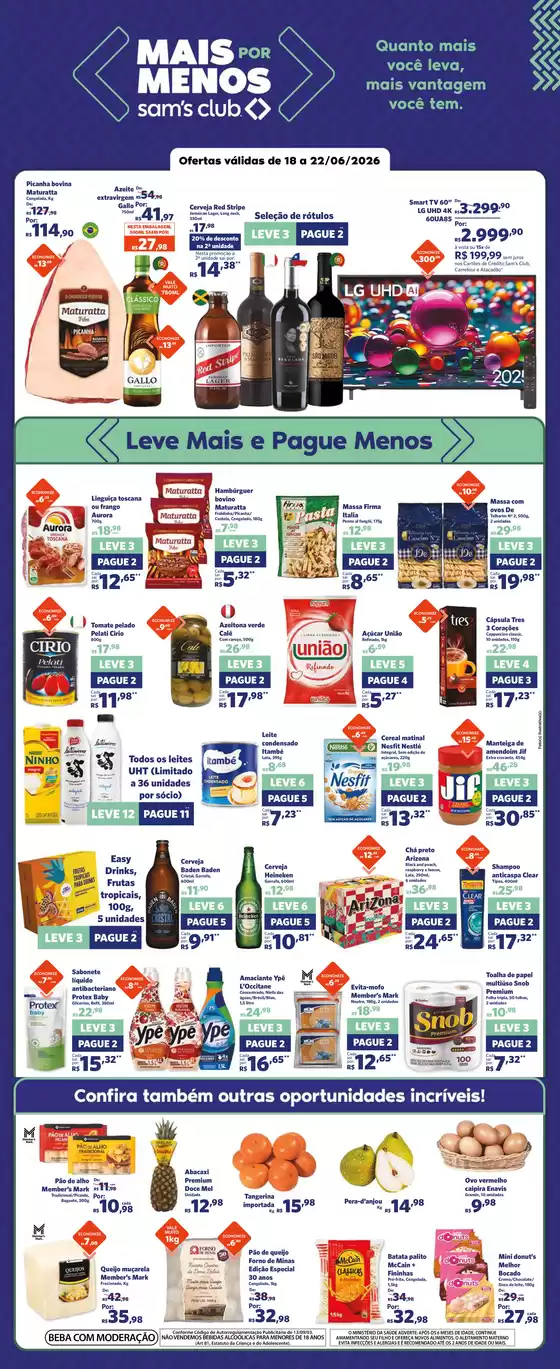 Catálogo Sam's Club | Nossas melhores pechinchas | 2026-06-18T00:00:00.000Z - 2026-06-22T00:00:00.000Z