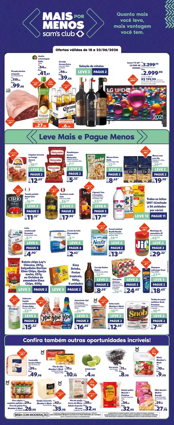 Catálogo Sam's Club | Melhores ofertas para todos os clientes | 2026-06-18T00:00:00.000Z - 2026-06-22T00:00:00.000Z