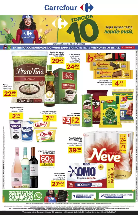 Catálogo Carrefour em Iracemápolis | Melhores ofertas para todos os caçadores de pechinchas | 2026-06-18T00:00:00.000Z - 2026-06-24T00:00:00.000Z