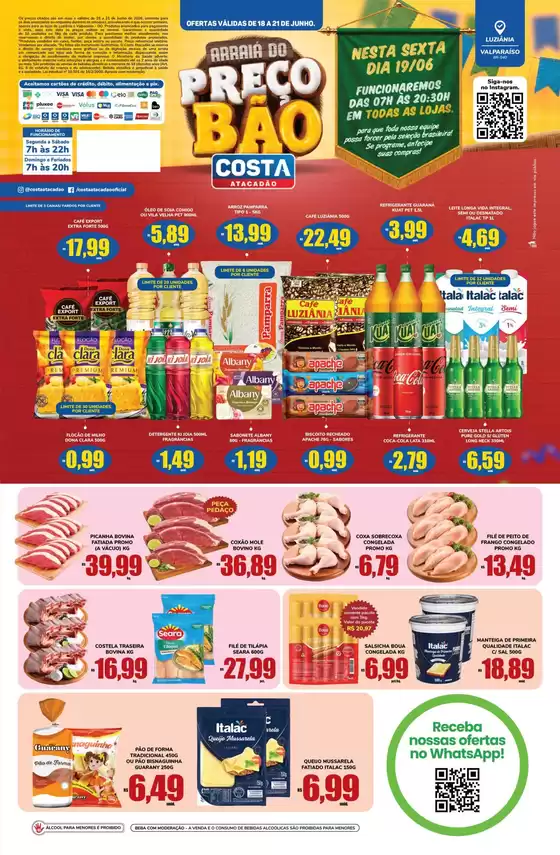 Catálogo Costa Atacadão | Ofertas especiais atraentes para todos | 2026-06-18T00:00:00.000Z - 2026-06-21T00:00:00.000Z
