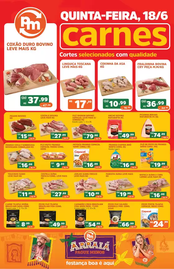 Catálogo Supermercados Pague Menos | Ofertas pague menos carnes 18 jun | 2026-06-18T00:00:00.000Z - 2026-06-18T00:00:00.000Z