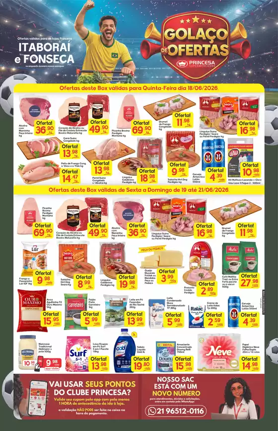 Catálogo Princesa Supermercados | Golaço de Ofertas - 18 a 21/06 | 2026-06-18T00:00:00.000Z - 2026-06-22T00:00:00.000Z