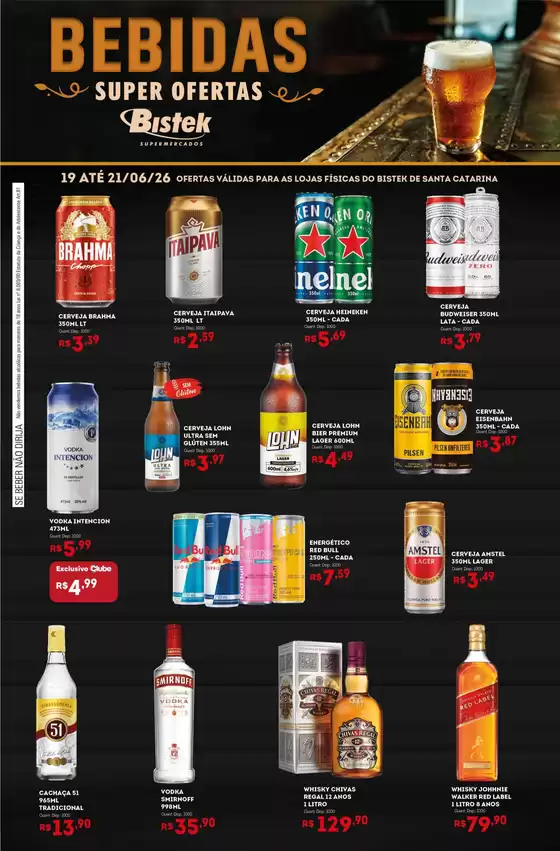 Catálogo Bistek Supermercados | Pechinchas e ofertas atuais | 2026-06-19T00:00:00.000Z - 2026-06-21T00:00:00.000Z