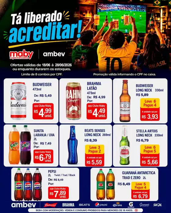 Catálogo Maby Supermercados | Ótima oferta para caçadores de pechinchas | 2026-06-18T00:00:00.000Z - 2026-06-28T00:00:00.000Z