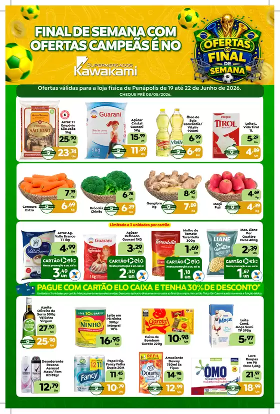 Catálogo Supermercados Kawakami | Ofertas - Penápolis | 2026-06-19T00:00:00.000Z - 2026-06-22T00:00:00.000Z