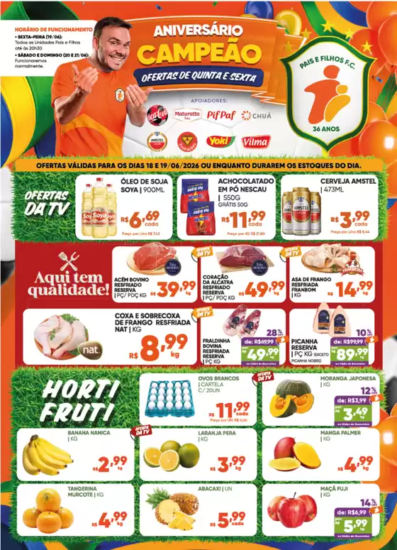 Catálogo Pais e Filhos Supermercados | Encarte Pais e Filhos Supermercados | 2026-06-18T00:00:00.000Z - 2026-06-19T00:00:00.000Z