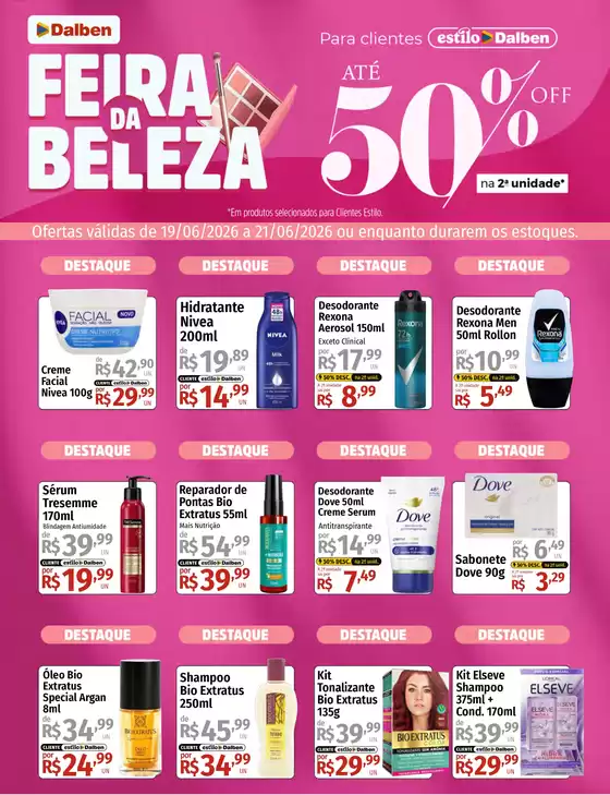 Catálogo Supermercado Dalben | Feira da beleza | 2026-06-19T00:00:00.000Z - 2026-06-21T00:00:00.000Z