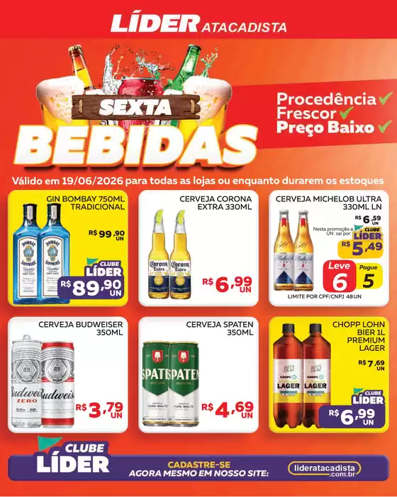 Catálogo Líder Atacadista | Cópia encarte sexta das carnes e be | 2026-06-19T00:00:00.000Z - 2026-06-19T00:00:00.000Z