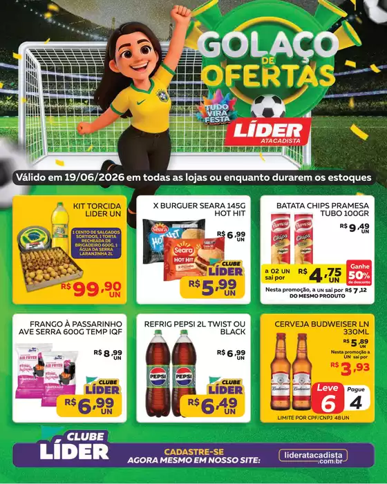 Catálogo Líder Atacadista | Golaço de ofertas | 2026-06-19T00:00:00.000Z - 2026-06-19T00:00:00.000Z