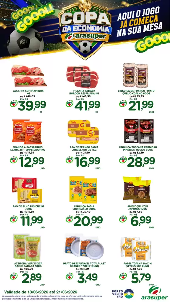 Catálogo Araújo Supermercados | Ótima oferta para caçadores de pechinchas | 2026-06-18T00:00:00.000Z - 2026-06-21T00:00:00.000Z