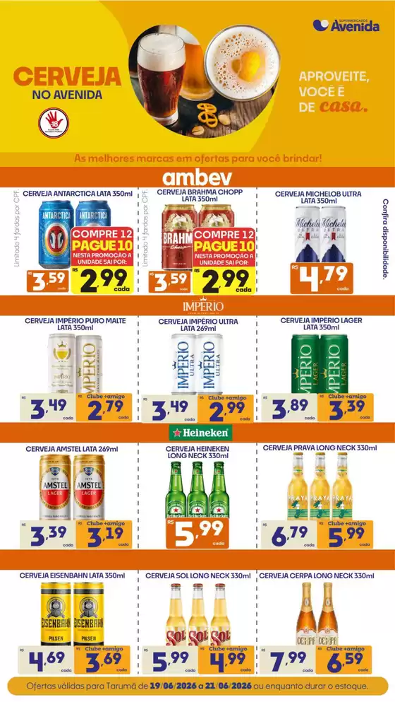 Catálogo Supermercados Avenida | Melhores ofertas para todos os caçadores de pechinchas | 2026-06-19T00:00:00.000Z - 2026-06-21T00:00:00.000Z