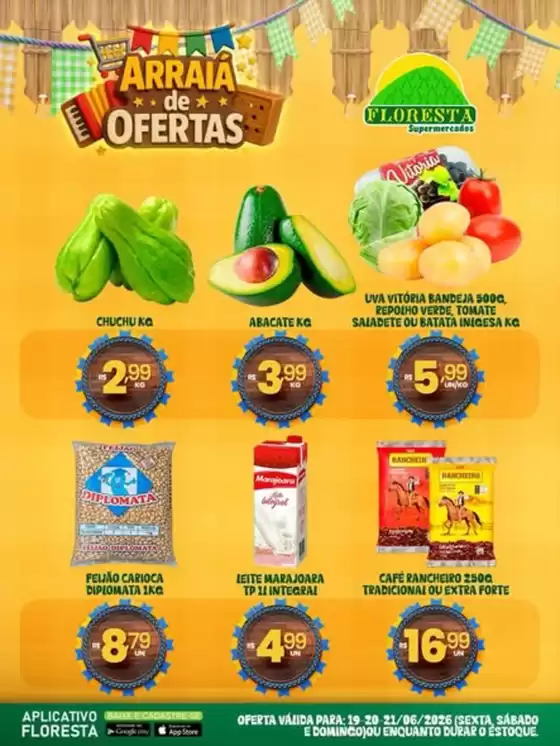 Catálogo Floresta Supermercados | Arraiá de Ofertas | 2026-06-19T00:00:00.000Z - 2026-06-21T00:00:00.000Z
