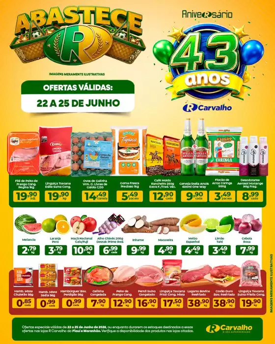 Catálogo R Carvalho Supermercado | Abastece R | 2026-06-22T00:00:00.000Z - 2026-06-25T00:00:00.000Z
