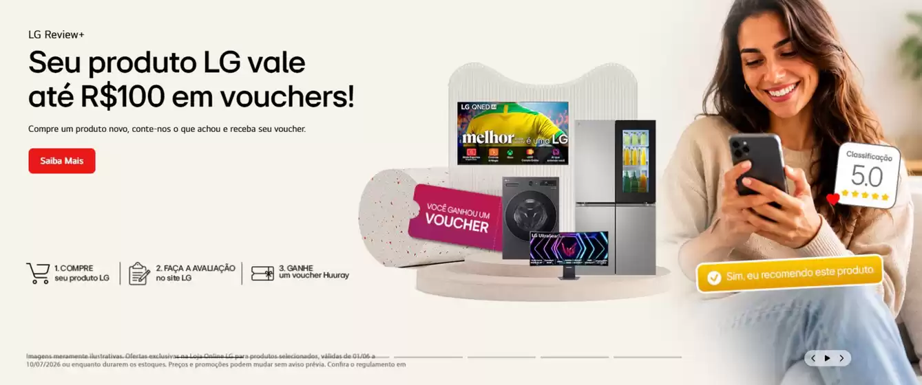 Catálogo LG em Ingá | Sua torcida comeca com ate 45% off ! | 2026-06-22T00:00:00.000Z - 2026-07-10T00:00:00.000Z