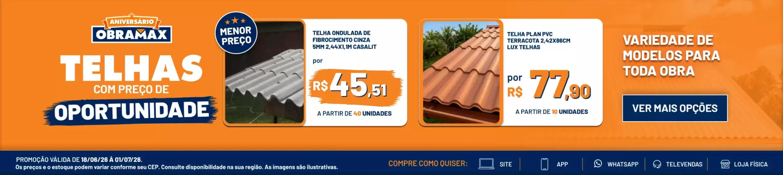 Catálogo Obramax | Encarte Obramax | 2026-06-18T00:00:00.000Z - 2026-07-01T00:00:00.000Z