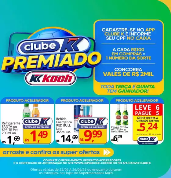 Catálogo Supermercados Koch | Ótima oferta para caçadores de pechinchas | 2026-06-22T00:00:00.000Z - 2026-06-26T00:00:00.000Z