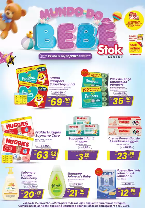 Catálogo Stok Center em Cedral-São Paulo | Mundo do Bebê | 2026-06-22T00:00:00.000Z - 2026-06-26T00:00:00.000Z