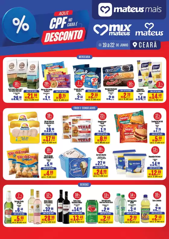 Catálogo Supermercados Mateus | Descontos App Mateus mais | 2026-06-18T00:00:00.000Z - 2026-06-22T00:00:00.000Z