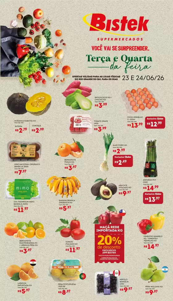 Catálogo Bistek Supermercados | Ofertas para caçadores de pechinchas | 2026-06-23T00:00:00.000Z - 2026-06-24T00:00:00.000Z