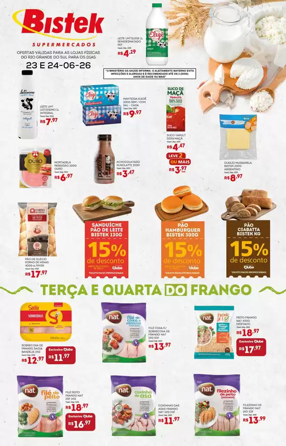 Catálogo Bistek Supermercados | Melhores ofertas e descontos | 2026-06-23T00:00:00.000Z - 2026-06-24T00:00:00.000Z