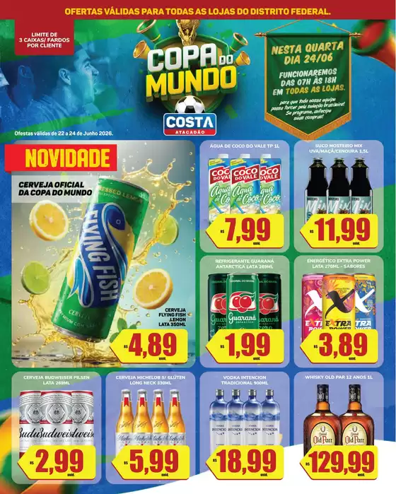 Catálogo Costa Atacadão | Promoções especiais em andamento | 2026-06-22T00:00:00.000Z - 2026-06-24T00:00:00.000Z