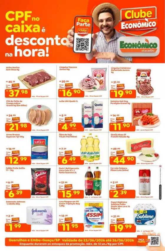 Catálogo Econômico Atacadão | Tabloide Econômico Atacadão - SP | 2026-06-23T00:00:00.000Z - 2026-06-26T00:00:00.000Z