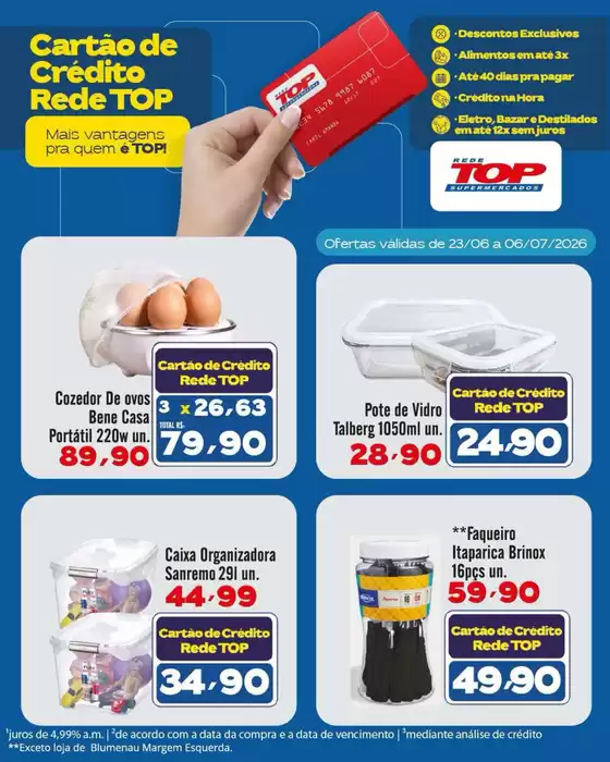 Catálogo Rede Top | Ofertas exclusivas e pechinchas | 2026-06-23T00:00:00.000Z - 2026-07-06T00:00:00.000Z