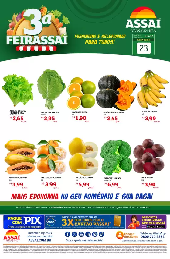Catálogo Assaí Atacadista em Flexeiras | Encarte Assaí Atacadista 48675-813 | 2026-06-23T00:00:00.000Z - 2026-06-23T00:00:00.000Z
