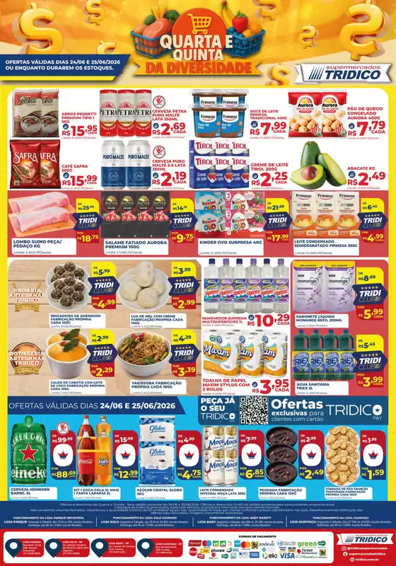 Catálogo Supermercados Tridico | QUARTA E QUINTA DA DIVERSIDADE | 2026-06-24T00:00:00.000Z - 2026-06-25T00:00:00.000Z