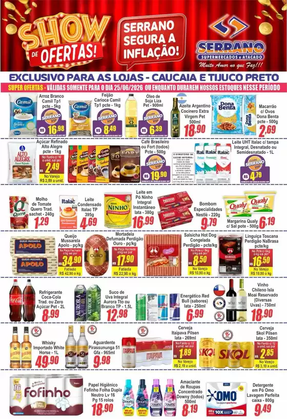 Catálogo Serrano Supermercado | Grandes descontos em produtos selecionados | 2026-06-25T00:00:00.000Z - 2026-06-25T00:00:00.000Z
