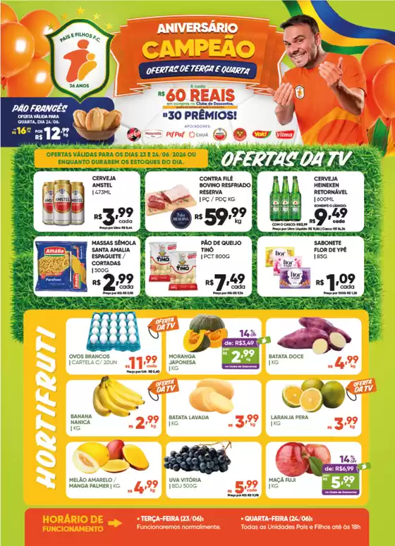 Catálogo Pais e Filhos Supermercados | Encarte Pais e Filhos Supermercados | 2026-06-23T00:00:00.000Z - 2026-06-24T00:00:00.000Z