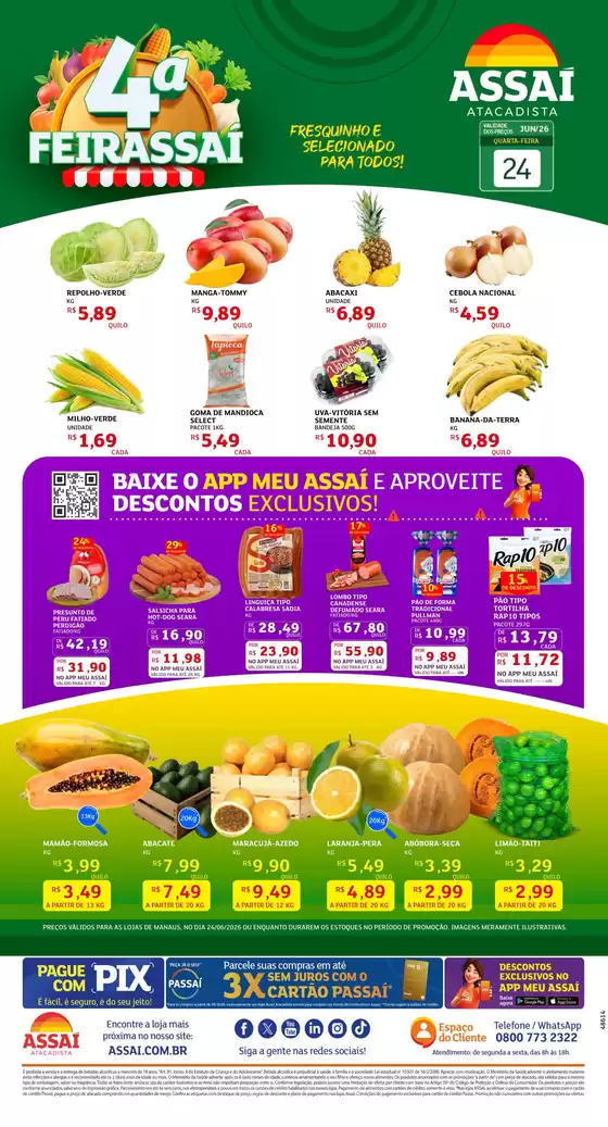 Catálogo Assaí Atacadista | Encarte Assaí Atacadista 48614-74 | 2026-06-24T00:00:00.000Z - 2026-06-24T00:00:00.000Z