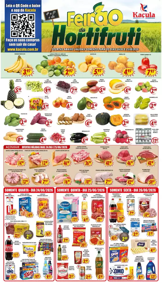 Catálogo Kaçula Supermercados | HORTI FRUTI | 2026-06-24T00:00:00.000Z - 2026-06-26T00:00:00.000Z