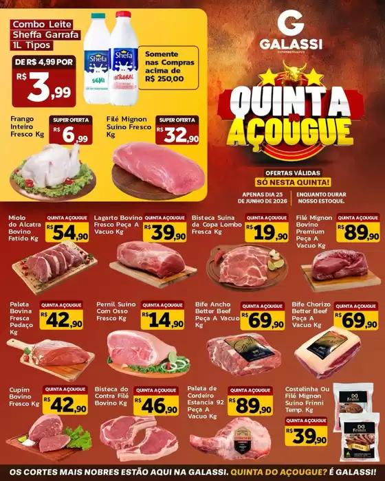 Catálogo Supermercados Galassi |  QUINTA DO AÇOUGUE | 2026-06-25T00:00:00.000Z - 2026-06-25T00:00:00.000Z