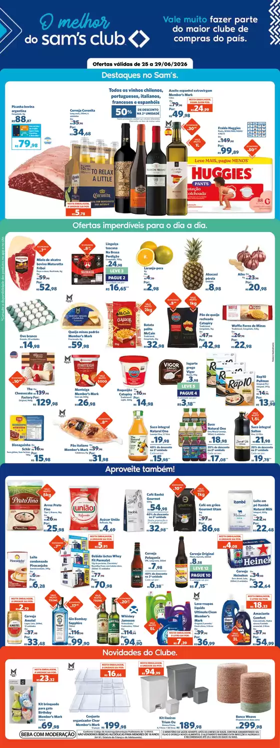 Catálogo Sam's Club | Ofertas e promoções atuais | 2026-06-25T00:00:00.000Z - 2026-06-29T00:00:00.000Z