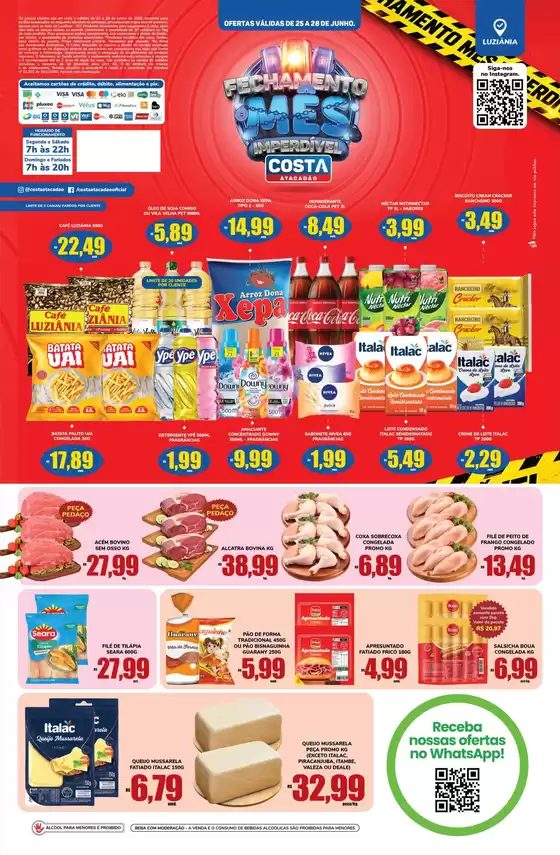 Catálogo Costa Atacadão | Ofertas exclusivas | 2026-06-25T00:00:00.000Z - 2026-06-28T00:00:00.000Z