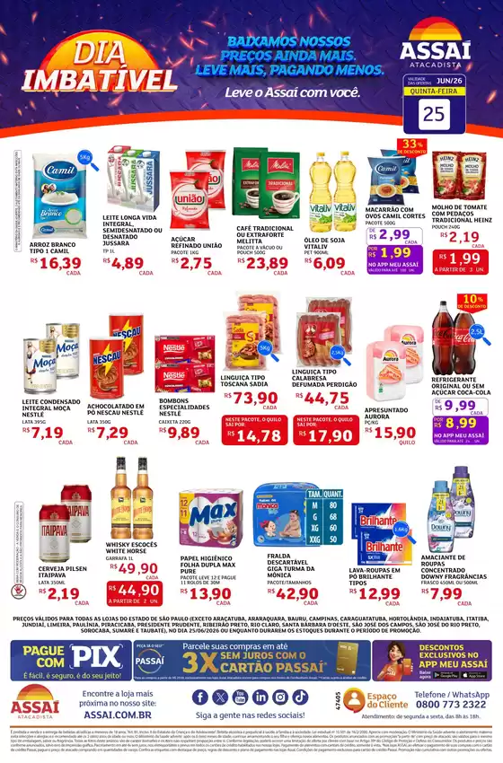 Catálogo Assaí Atacadista | Encarte Assaí Atacadista 47405 | 2026-06-25T00:00:00.000Z - 2026-06-25T00:00:00.000Z