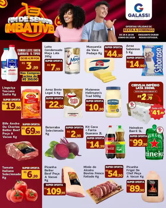 Catálogo Supermercados Galassi | Fim de semana  | 2026-06-26T00:00:00.000Z - 2026-06-28T00:00:00.000Z