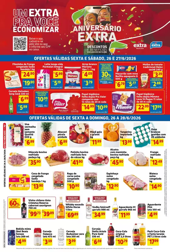 Catálogo Extra | Ofertas exclusivas e pechinchas | 2026-06-26T00:00:00.000Z - 2026-06-28T00:00:00.000Z