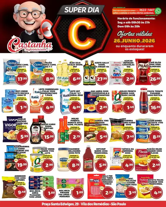 Catálogo Supermercado Castanha | Encarte Supermercado Castanha | 2026-06-26T00:00:00.000Z - 2026-06-26T00:00:00.000Z