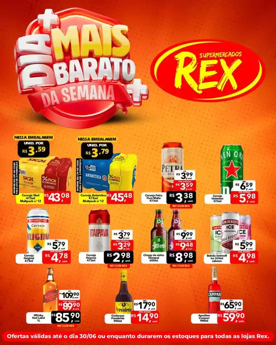 Catálogo Supermercados Rex | Grandes descontos em produtos selecionados | 2026-06-26T00:00:00.000Z - 2026-06-30T00:00:00.000Z