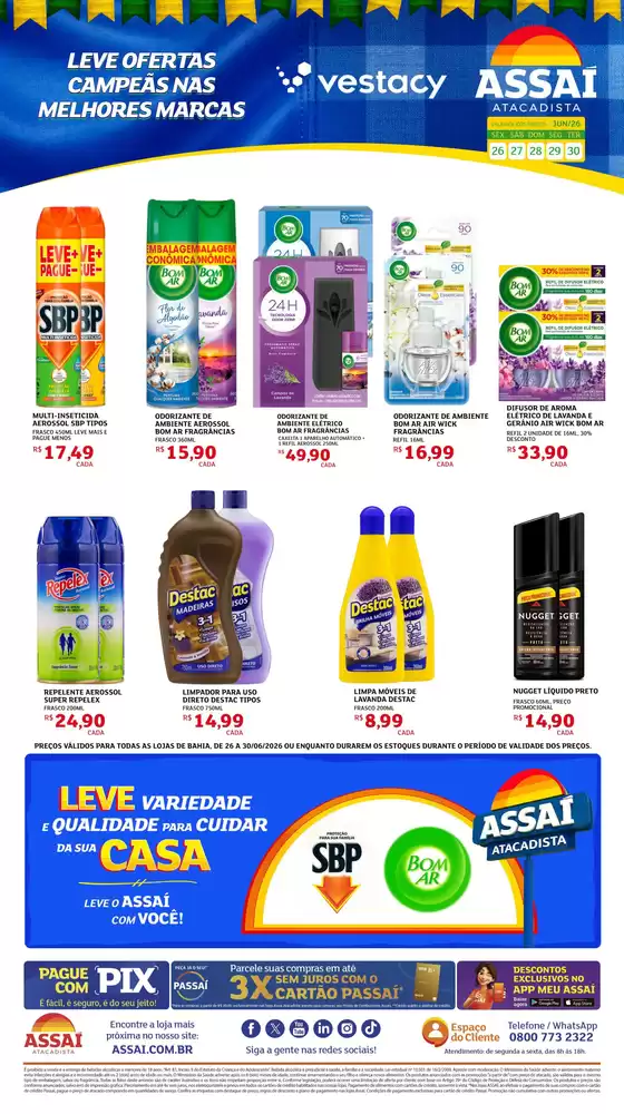 Catálogo Assaí Atacadista | Encarte Assaí Atacadista 48453-858 | 2026-06-26T00:00:00.000Z - 2026-06-30T00:00:00.000Z