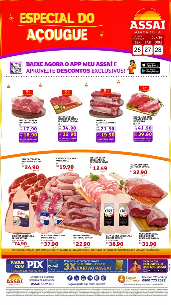 Catálogo Assaí Atacadista | Encarte Assaí Atacadista 48629-74 | 2026-06-25T00:00:00.000Z - 2026-06-28T00:00:00.000Z