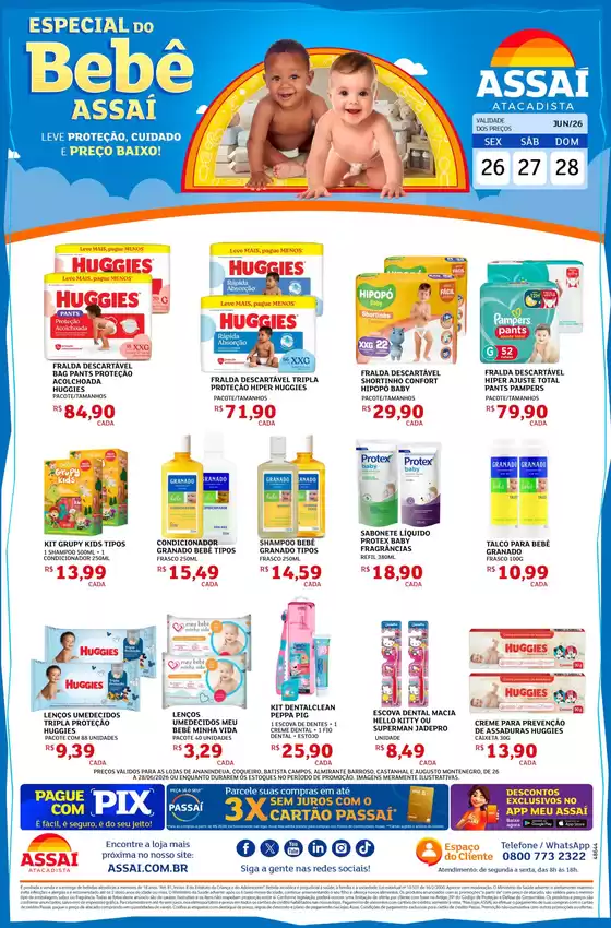Catálogo Assaí Atacadista | Encarte Assaí Atacadista 48644-63 | 2026-06-26T00:00:00.000Z - 2026-06-28T00:00:00.000Z