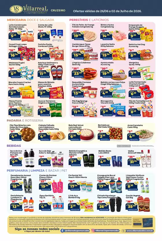 Catálogo Villarreal Supermercados | Ampla seleção de ofertas | 2026-06-26T00:00:00.000Z - 2026-07-02T00:00:00.000Z