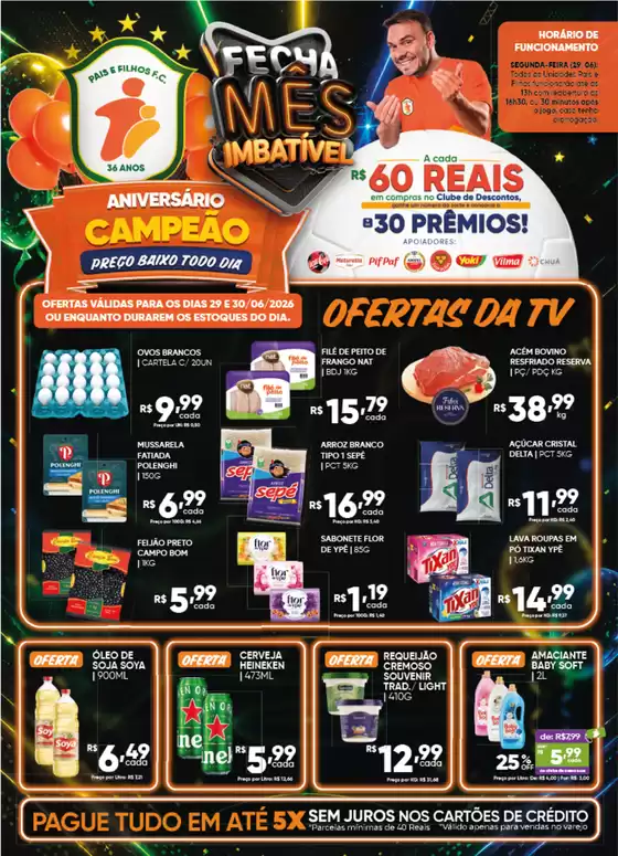 Catálogo Pais e Filhos Supermercados | Encarte Pais e Filhos Supermercados | 2026-06-29T00:00:00.000Z - 2026-06-30T00:00:00.000Z
