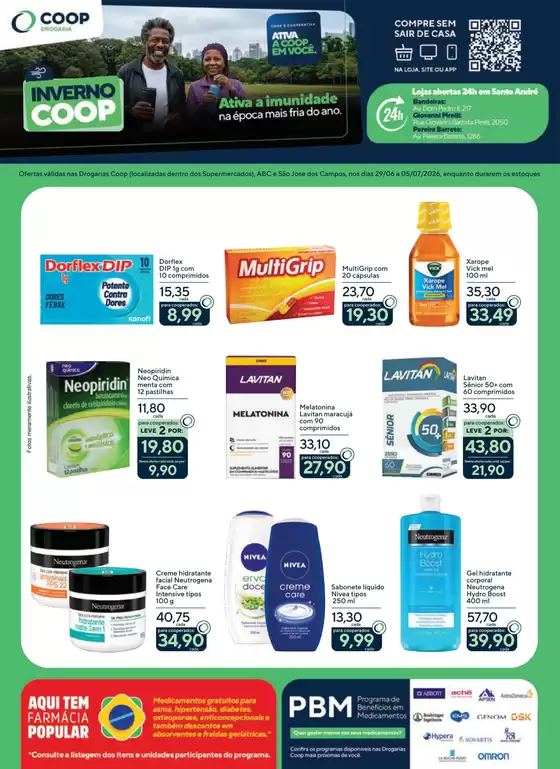 Catálogo Drogarias Coop | Encarte Drogarias Coop | 2026-06-29T00:00:00.000Z - 2026-07-05T00:00:00.000Z