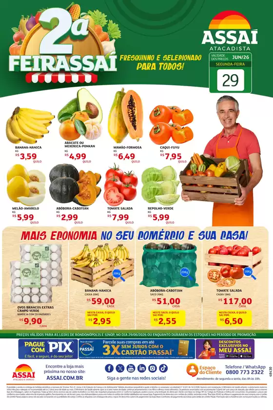 Catálogo Assaí Atacadista | Encarte Assaí Atacadista 48430-807 | 2026-06-29T00:00:00.000Z - 2026-06-29T00:00:00.000Z