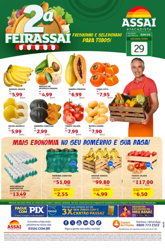 Catálogo Assaí Atacadista | Encarte Assaí Atacadista 48430-462 | 2026-06-29T00:00:00.000Z - 2026-06-29T00:00:00.000Z